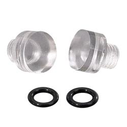 (image for) Float Level Plugs, Plastic, Clear, Holley/Barry Grant Claw Carburetors, Pair