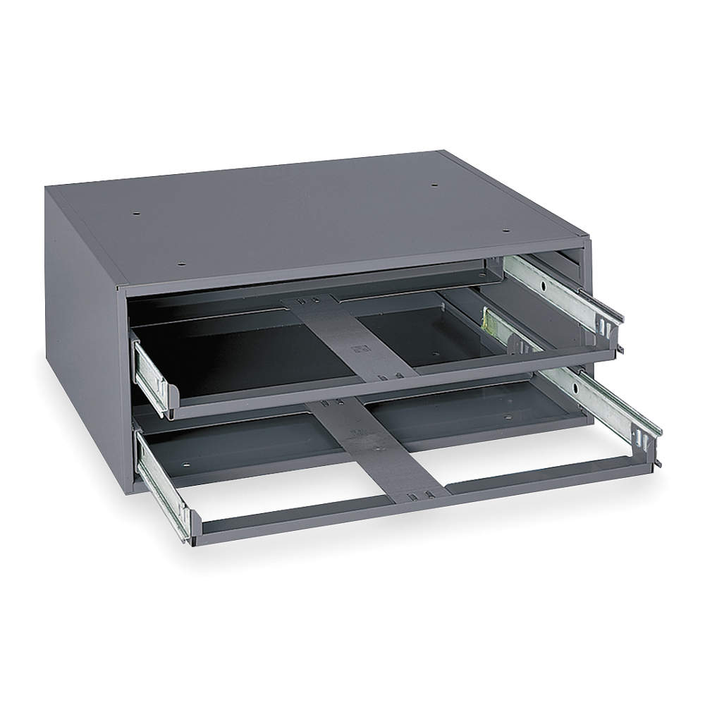 (image for)  2 DRAWER COMPARTMENT SLIDE RACK W 15 1/4 x H 6 1/4 x D 11 3/4