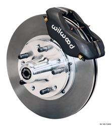 (image for) 59-64 Disc Brakes, Dynalite Pro Series, Front, Solid Surface Rotors, 4-piston Calipers, Black, Chevy, Kit
