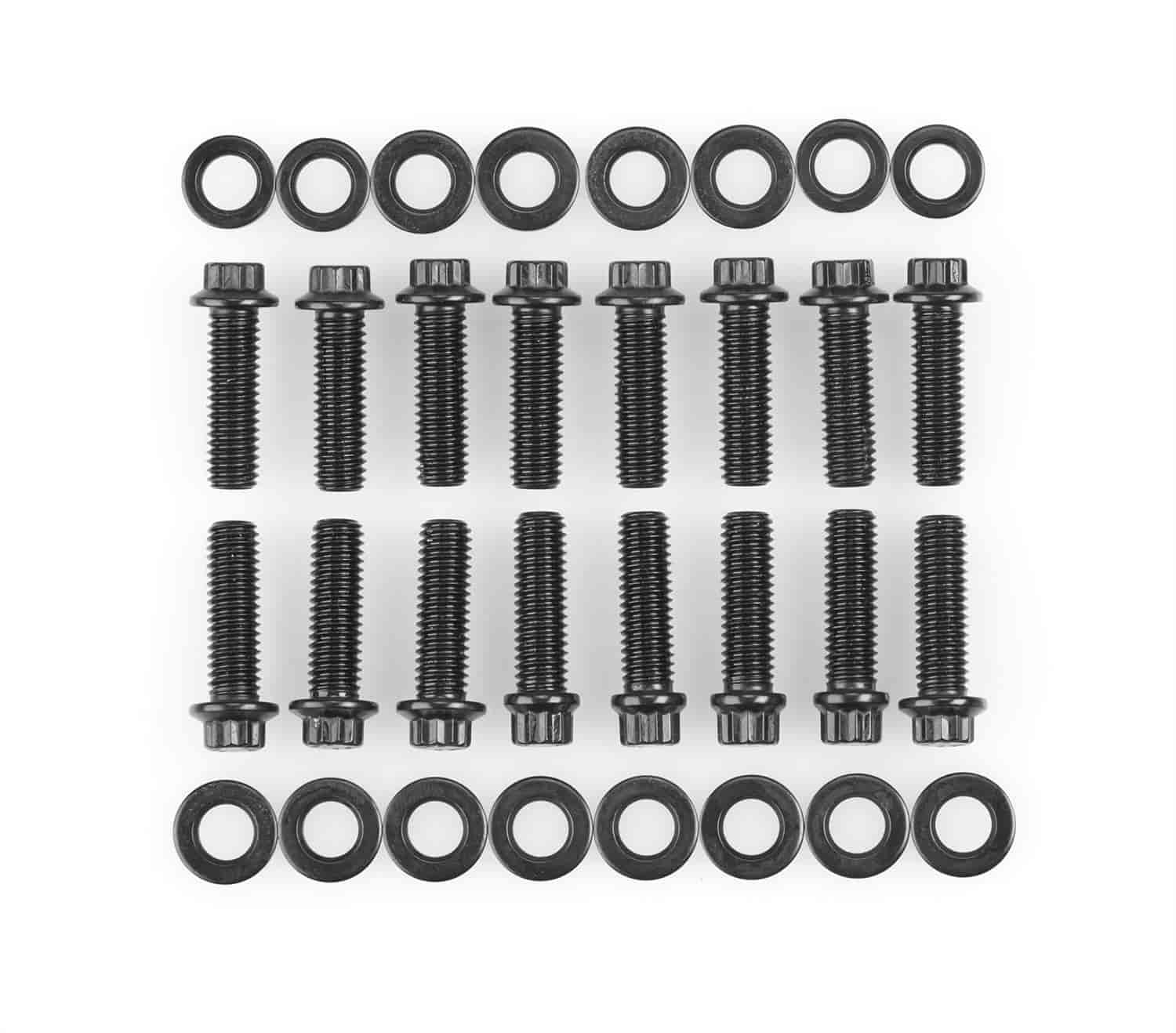 (image for) Bolts, Intake Manifold, Chromoly, Black Oxide, 12-Point Head, Chevy, Big Block, Kit