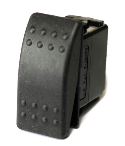 (image for) ON-OFF-ON CONTURA II ROCKER SWITCH/ SOFT BLACK ACTUATOR