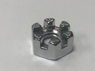 (image for) #GW22550 3/8-16 slotted nut chrome