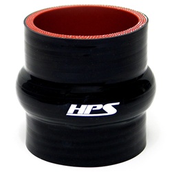(image for) 4" X 3" High Temp Reinforced Silicone Hump Coupler Hose Black