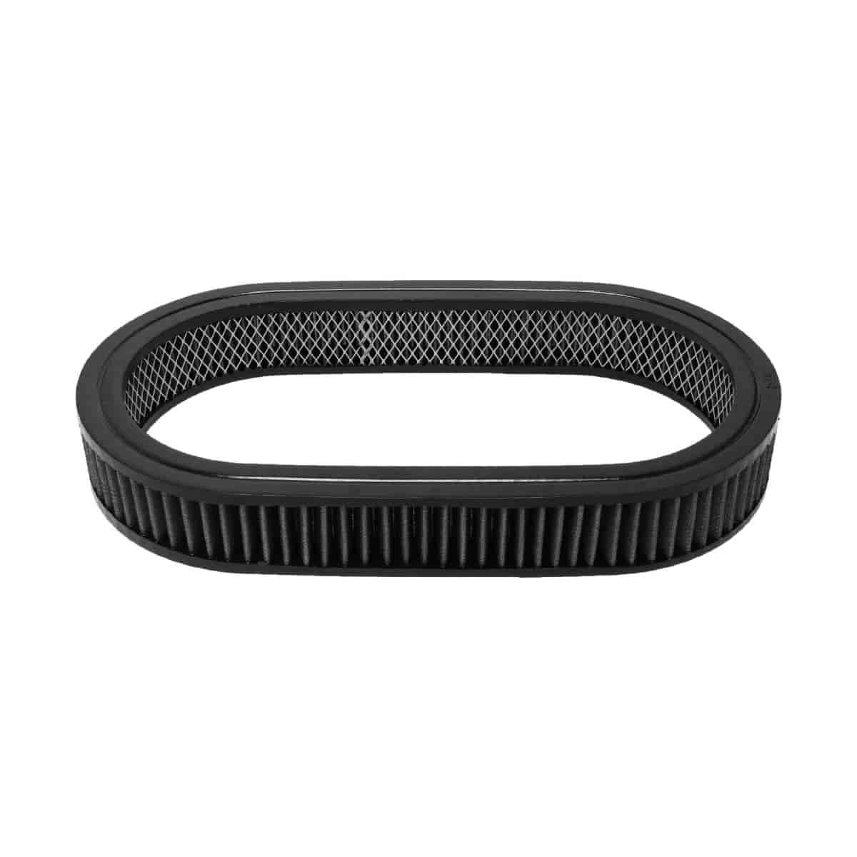 (image for) 15" X 2" OVAL WASHABLE AIR CLEANER BLACK ELEMENT