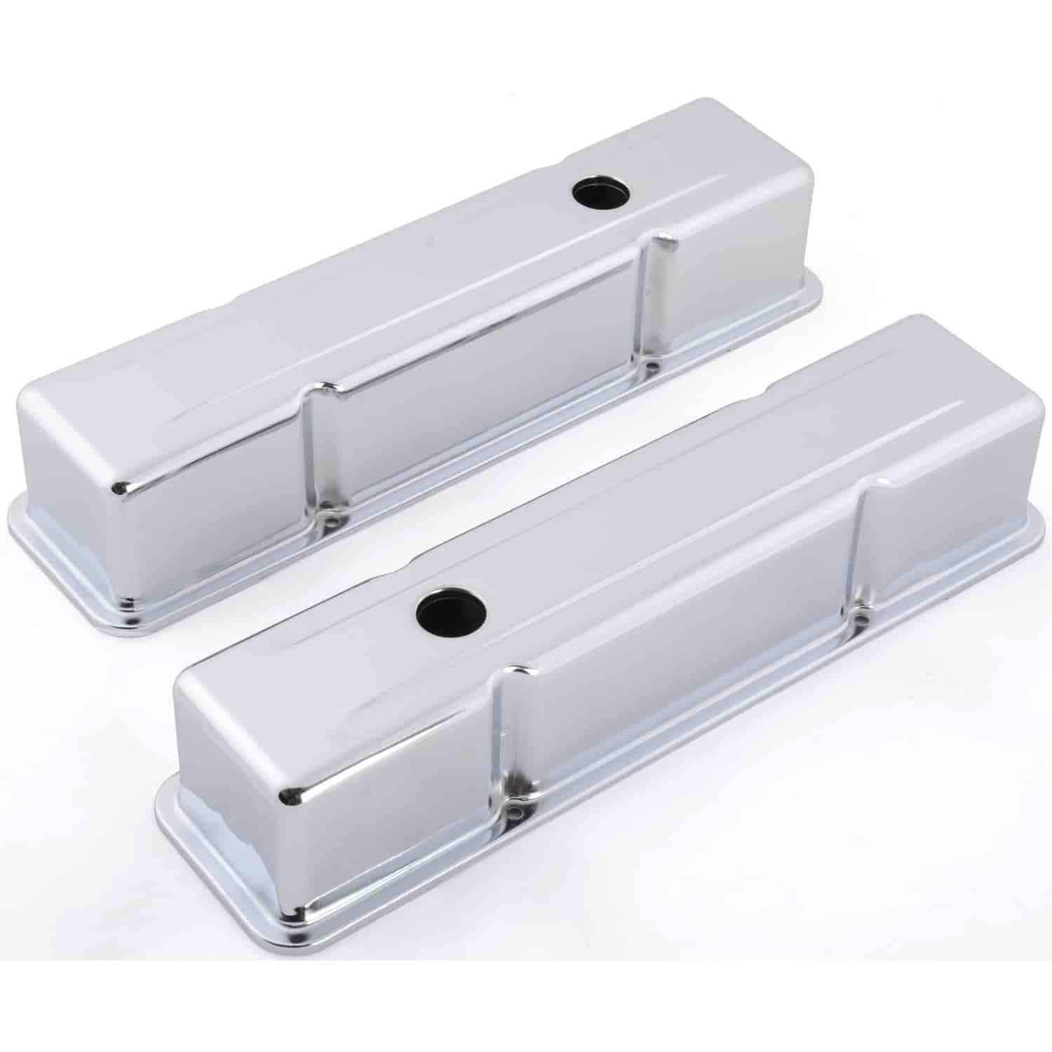 (image for) Chrome Steel Valve Covers 1958-86 Small Block Chevy 283-305-327-350