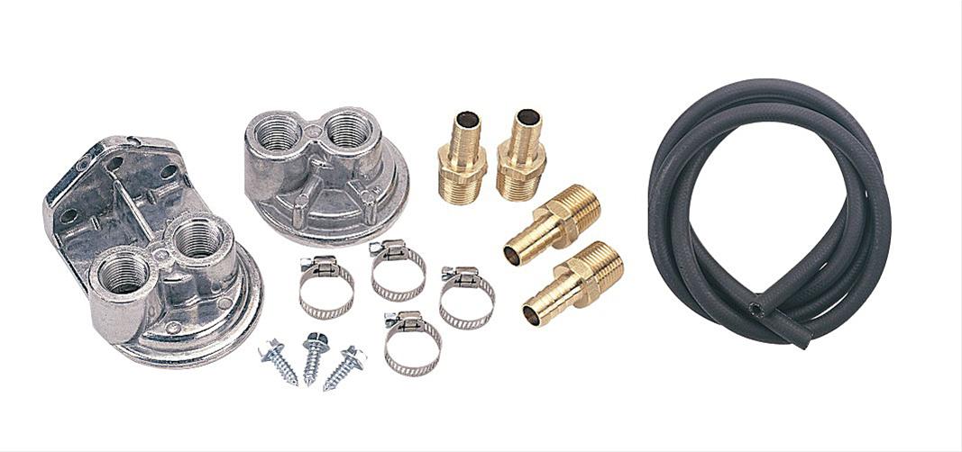 (image for) Oil Filter Relocation Kit, Single Filter, 3/4-16 in. Filter Threads, 13/16-16 in. Engine Threads, Kit