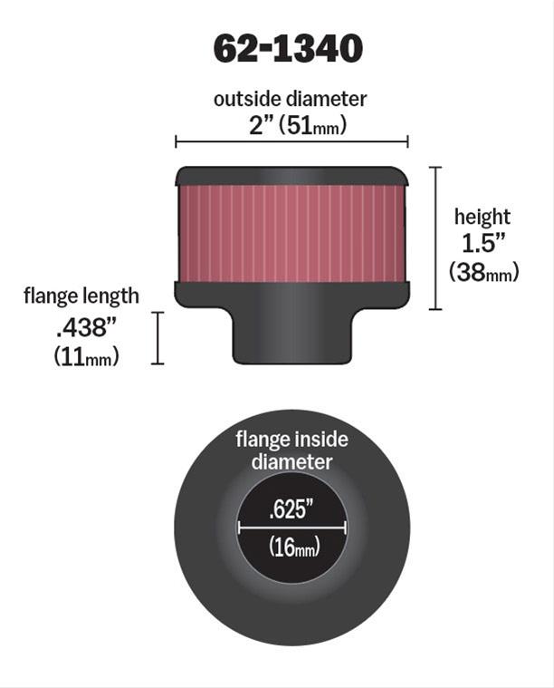 (image for) Vent Air Filter/ Breather •5/8 inch zinc tube clamp-on