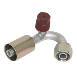 (image for) A/C Hose End, #10 Air Conditioning, 135 Degree, Beadlock, with R134a Port, For A/C Standard Hose